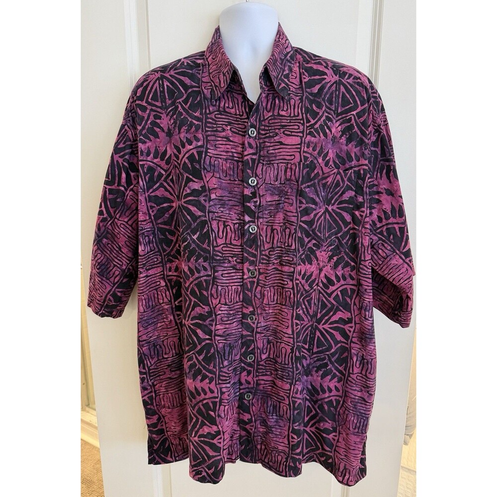 Lot Of 2 Johari West Men’s Hawaiian Shirts, 2XLT, Cotton, Great Condition
